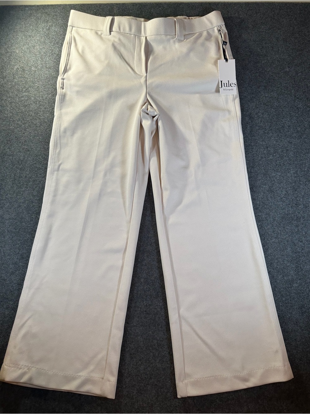Jules & Leopold Women’s Cream Straight-Leg Dress Pants